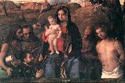 BELLINI, Giovanni Madonna and Child with Four Saints and Donator china oil painting reproduction